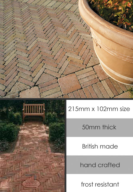 English Terracotta Garden Slip Paviours (134E)