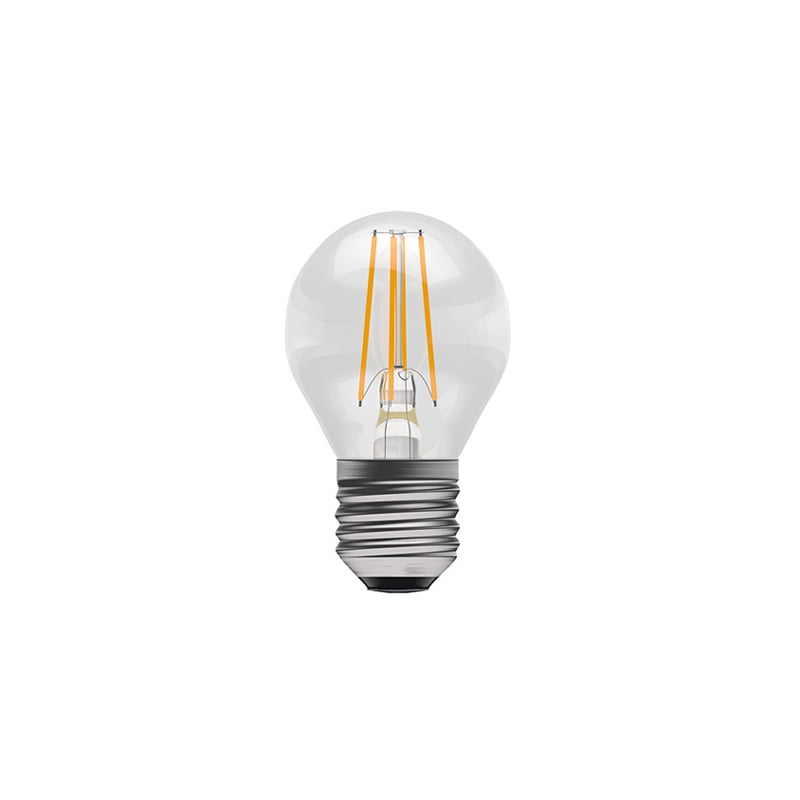 Bell Dimmable Round Clear LED Filament Bulb E27 2700K 3.3W
