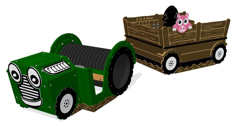 Bespoke Terry the Tractor and Activity Trailer Set