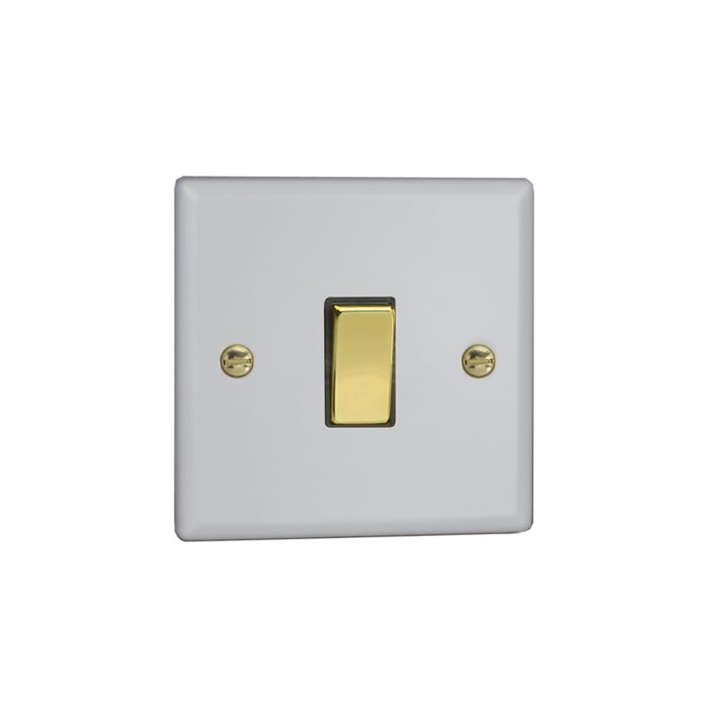 Varilight Vogue 1G 20A DP Rocker Switch Matt White