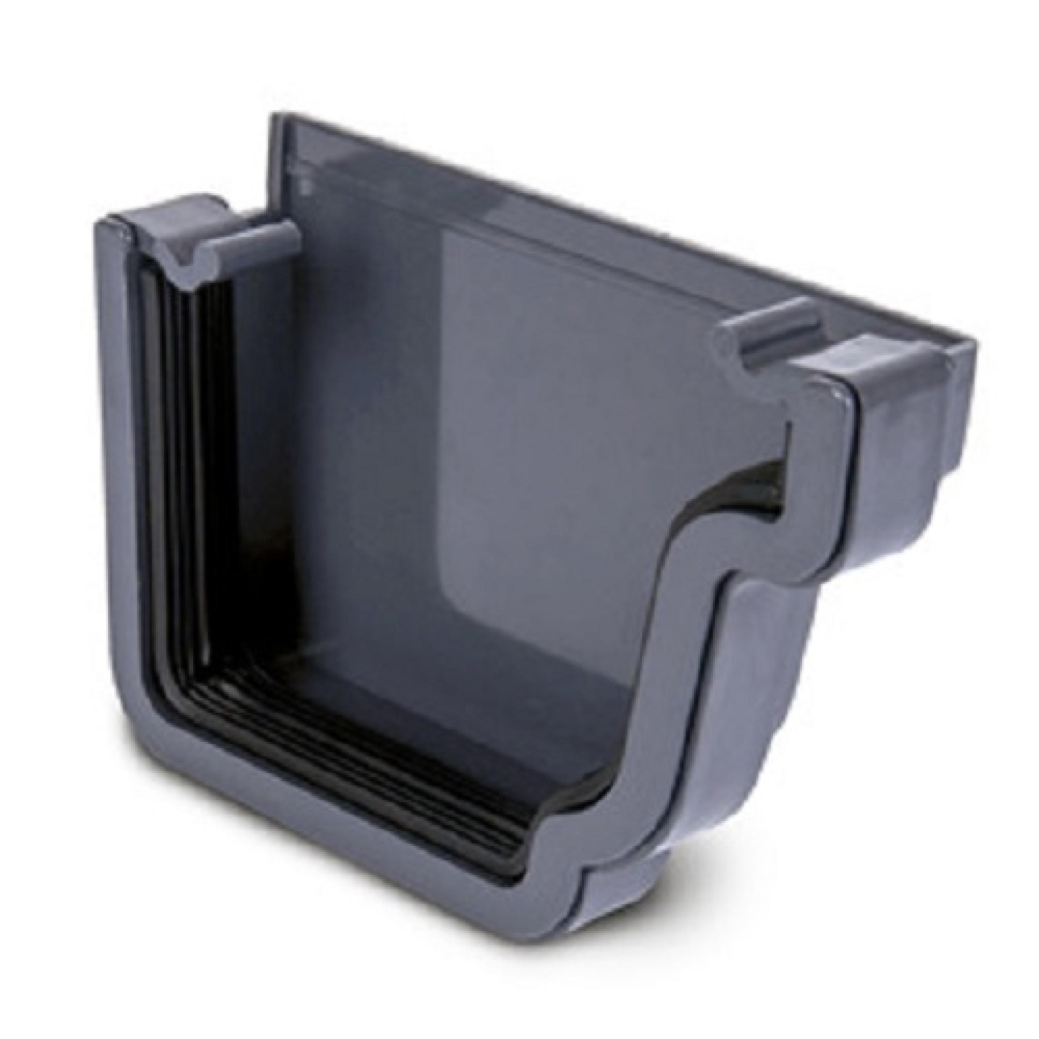Anthracite Ogee Gutter Right Hand External Stop End