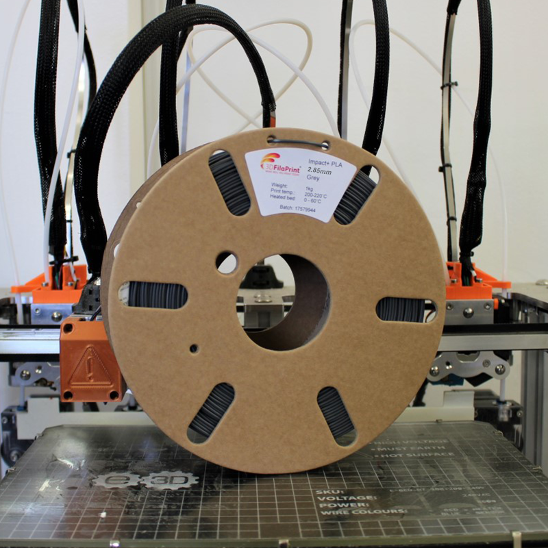 3D FilaPrint IMPACT + PLA Grey 3D printing filament 2.85mm 1kg