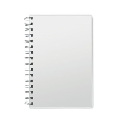 A5 RPET NOTE BOOK RECYCLED LINED in White.