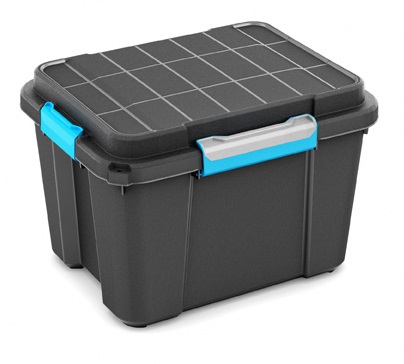 Scuba Box Medium Black Water Resistant Storage Trunk