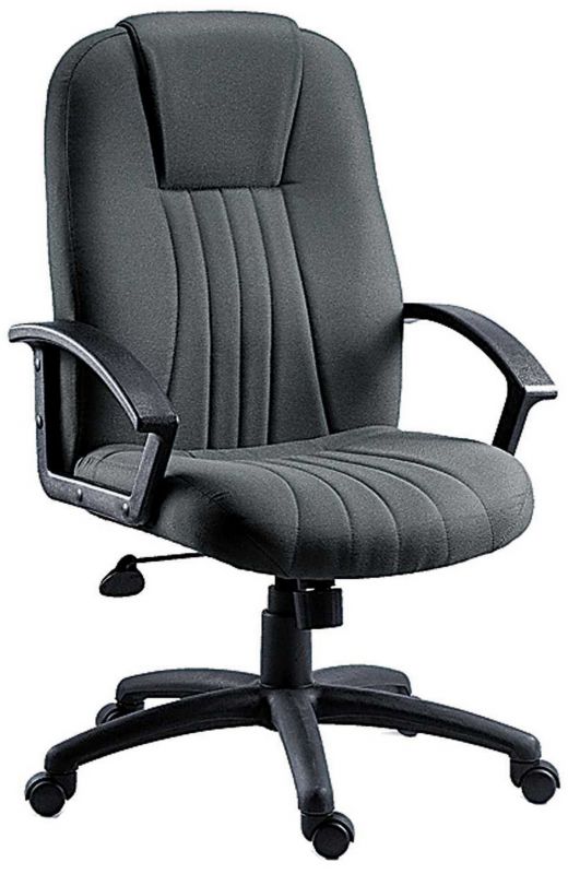 Fabric Executive Office Chair - Blue, Burgundy or Charcoal Option - CITY-FABRIC UK