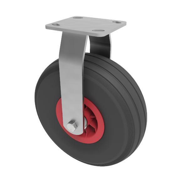 Pneumatic wheel Plate Fixed Castor 260mm 120kg Load