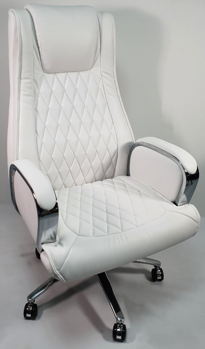 Providers Of White Leather Executive Office Chair - CHA-1202A