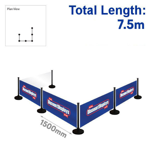 7.5m Economy Cafe Barrier Kit