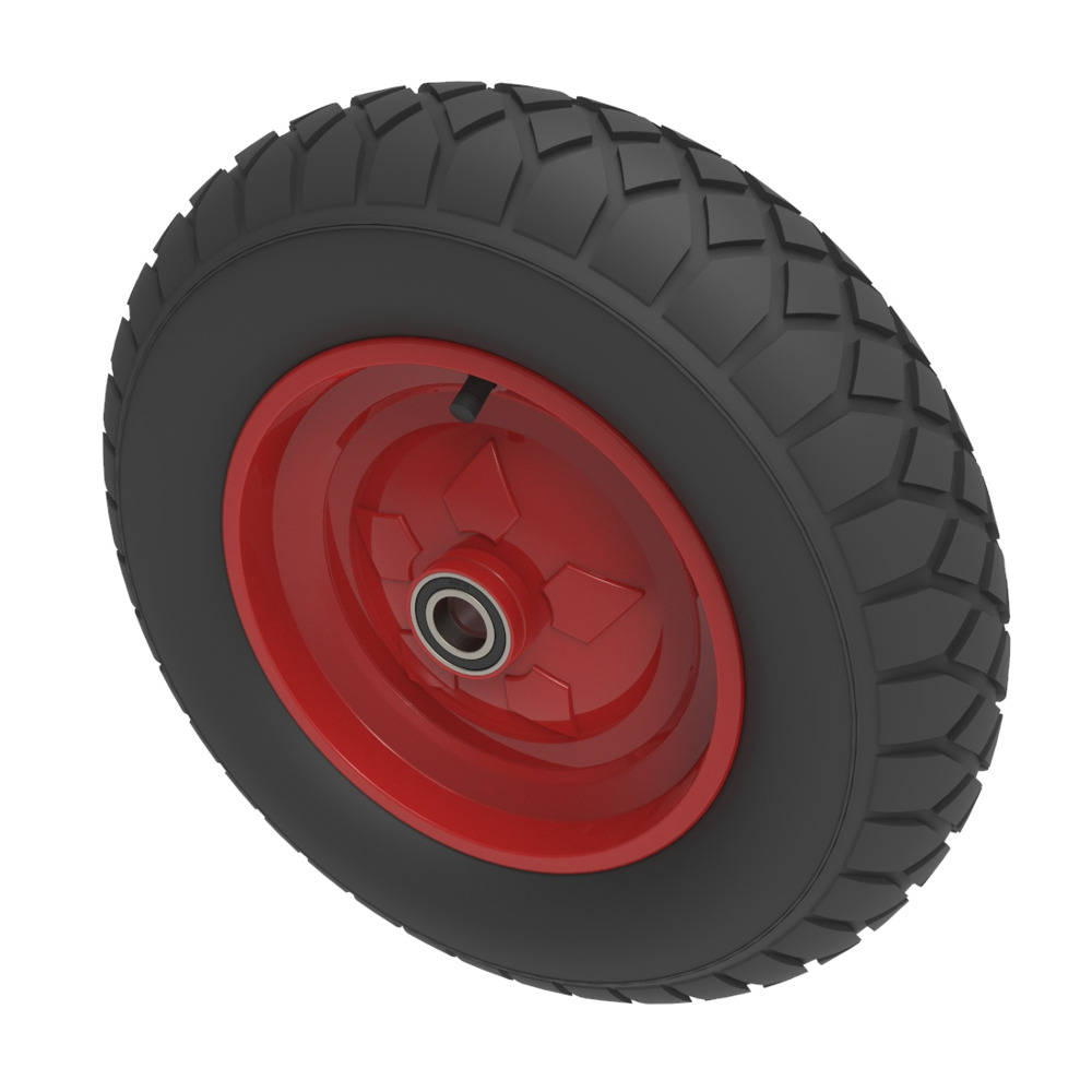 Pneumatic 400mm Roller Bearing Wheel 350kg Load