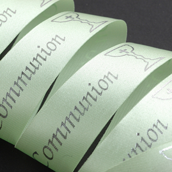 Foil Print 24mm Religion Style Design (Plate: 902, Colour(s): Apple Green 22 and Silver)
