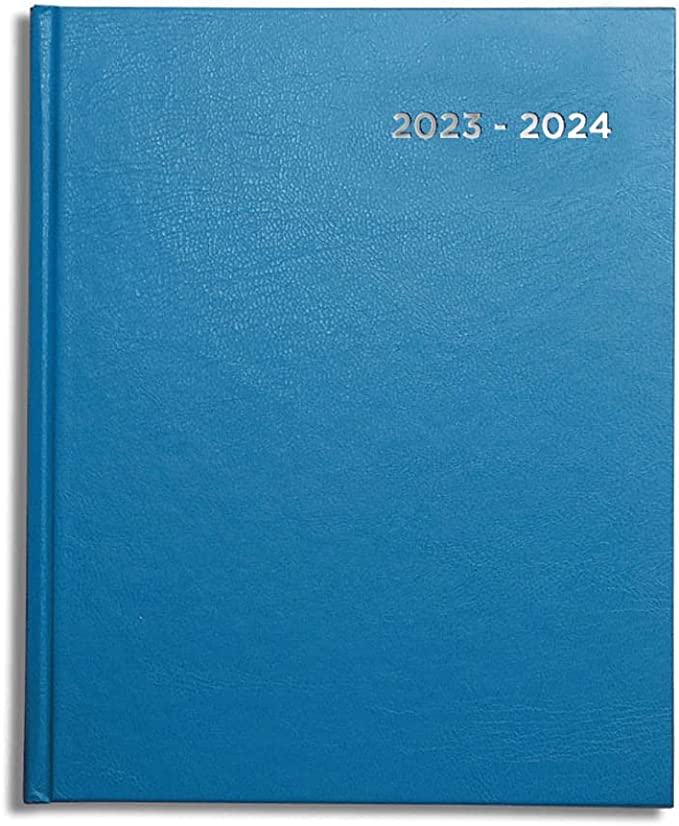 Teal Blue Academic Diary with Silver Foil Date