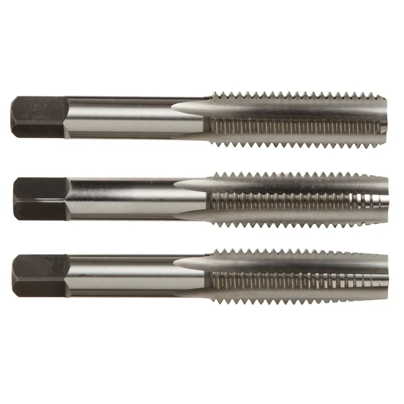 7/16x14 BSW HSS Ground Thread Straight Flute Taps Set of 3
