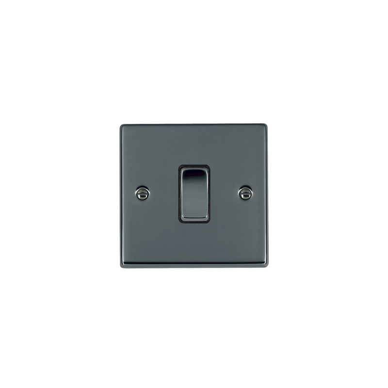 Hamilton Hartland 1 Gang Intermediate Rocker Switch Black Nickel