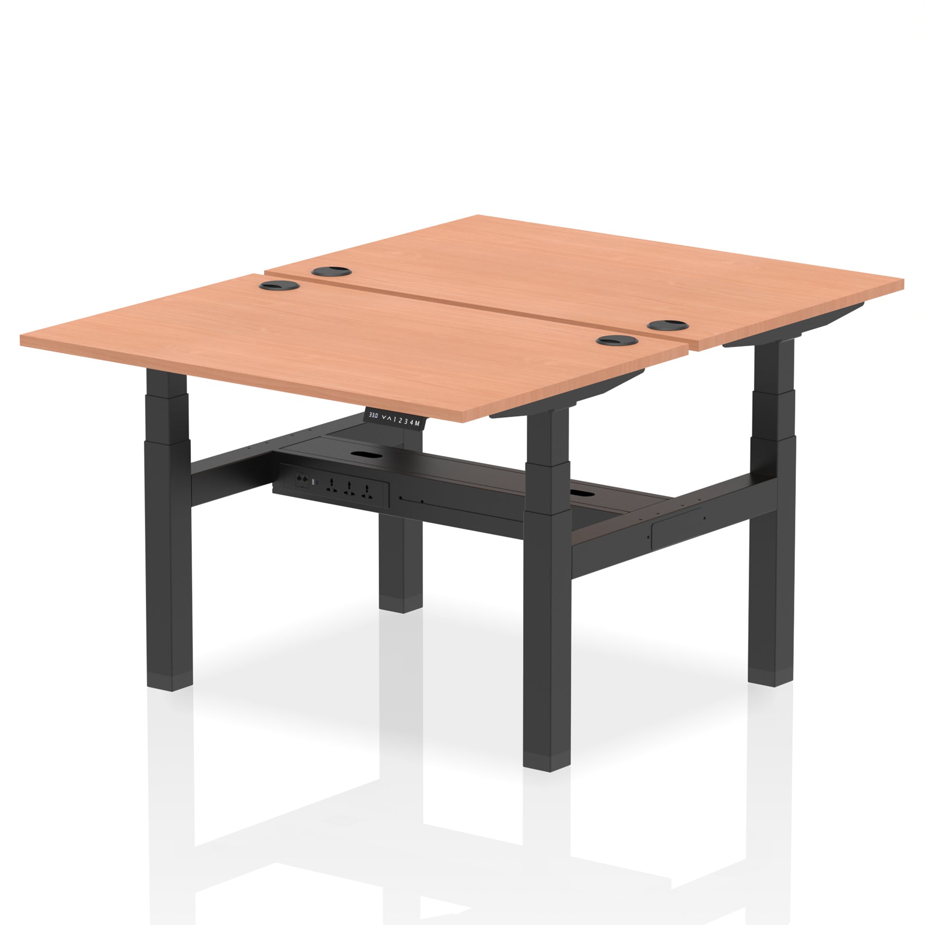 Suppliers Of Air Back-to-Back Height Adjustable Bench Desk - 2 Person - 1200mm, 1400mm, 1600mm, 1800mm - Multiple Colour Options UK