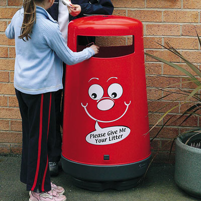 Market Leaders Of Topsy 2000&#8482; Litter Bin with Billy Bin-it&#8482; Symbol
                                    
	                                    Now with Special Graphics for Schools