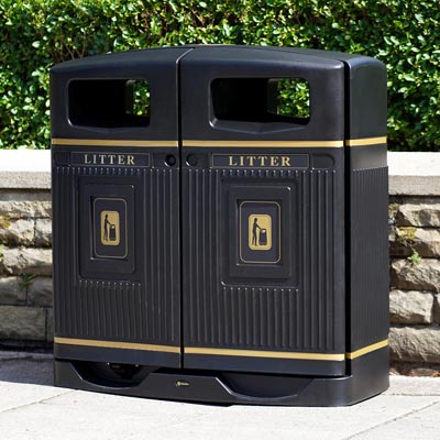 High Quality Glasdon Jubilee&#8482; Duo 220 Litter Bin
                                    
	                                    Double Litter Bin