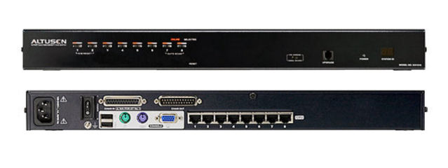 KH1508A - Aten/Altusen - 8 Port CAT-5 High Density KVM Switch, 1U 19&#34; Rack Mount supplied, Daisy chain capable (KH Range)