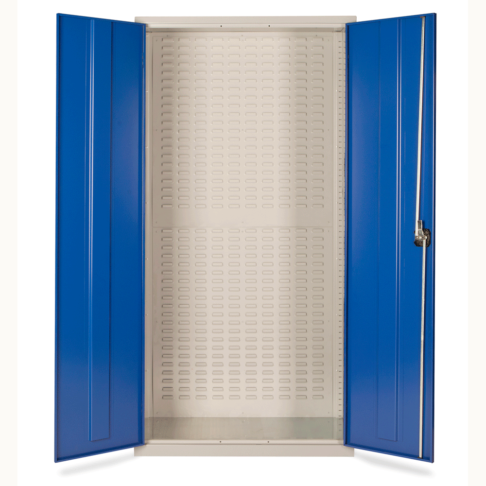 Small Parts Storage Cupboard with Louvre Panel - 1830H x 915W x 457D