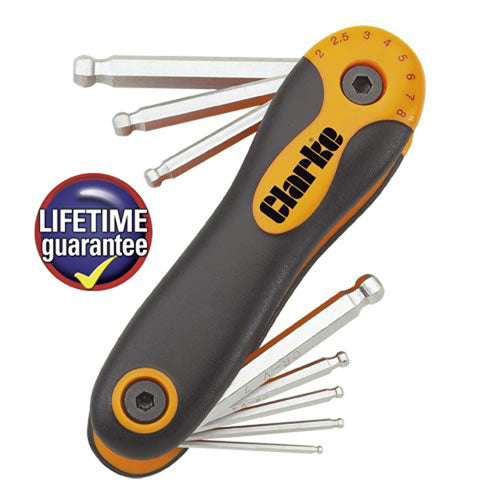 Clarke PRO142 8pce Hex Key Set