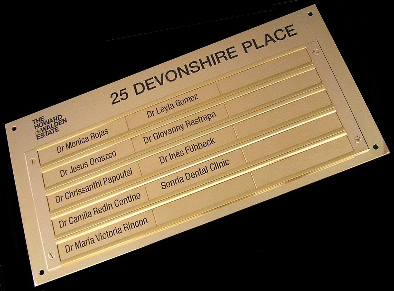 Bespoke Brass Plaque Production With Layout Advice