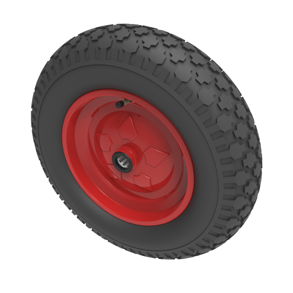 Pneumatic 400mm Roller Bearing Wheel 200kg Load