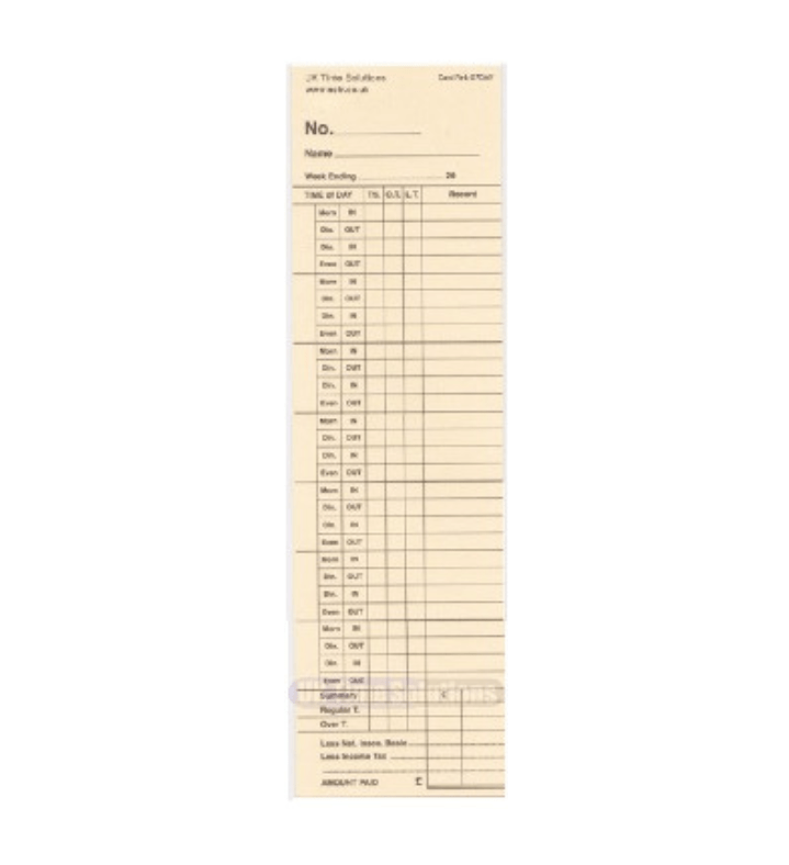 Trusted Leaders In C7DAY Weekly Clocking In Card (Pack of 1000) For Absence Management