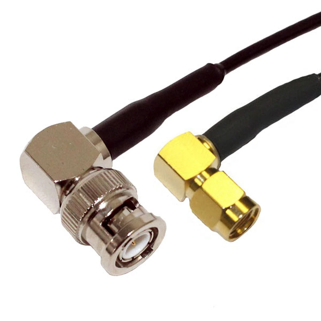 BNC ELBOW PLUG TO SMA ELBOW PLUG CABLE ASSEMBLY LLA100 1.5 METRE