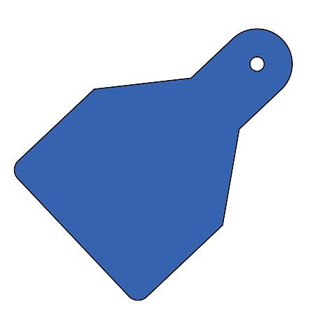 Plain ID Wide Flag Tags (Pack of 20) Blue 100x65