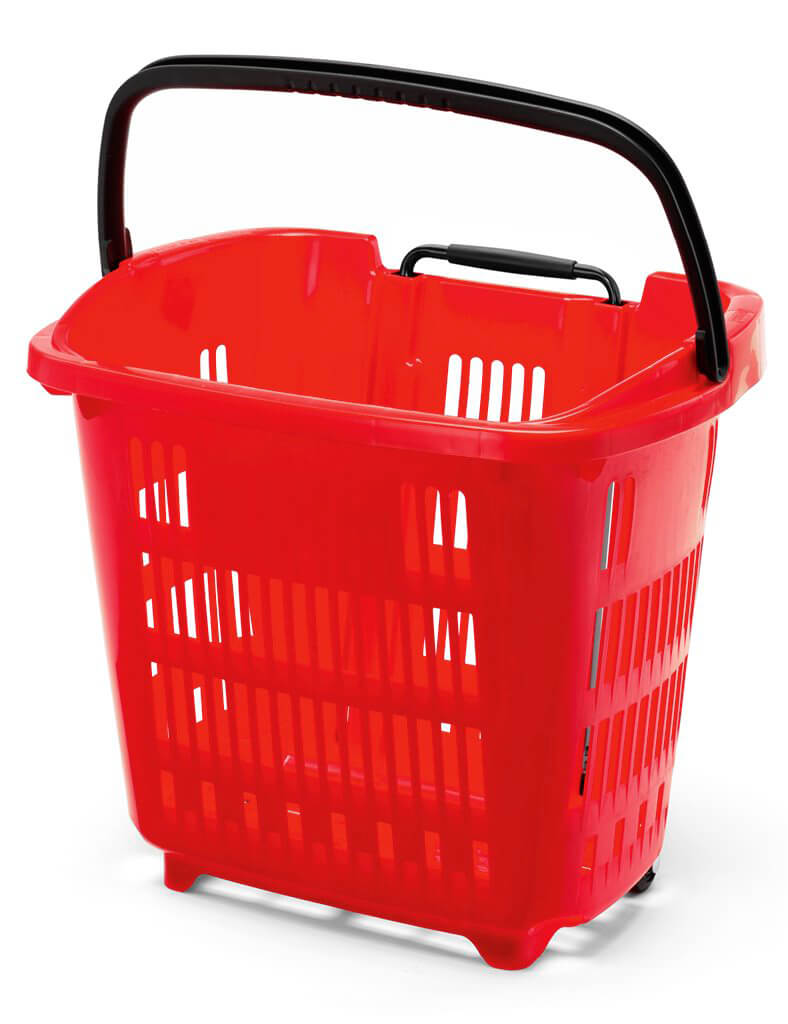 Small Coloured Trolley Basket for Supermarket