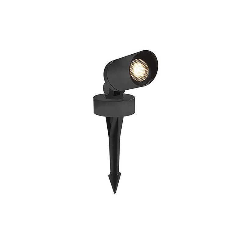 Aurora Tube 1 IP65 GU10 Spike Spotlight Matt Black