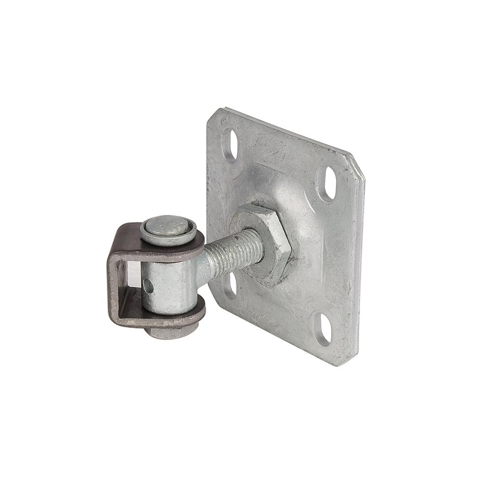 Locinox P00012638 Galvanised Adjustable Hinge with Nut & Wall Plate M16