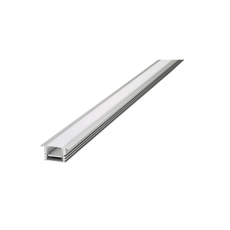 Integral Recessed Frosted Diffuser 24.9x13mm Aluminium Profile Rail 1 Metre