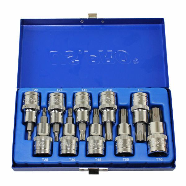 US PRO 3413 10pc 1/2 Drive Star Bit Socket Set