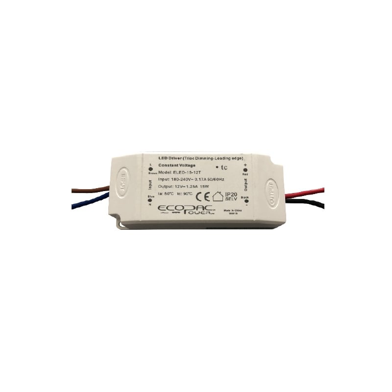 Mains Dimmable LED Power Supply 15W 12V DC