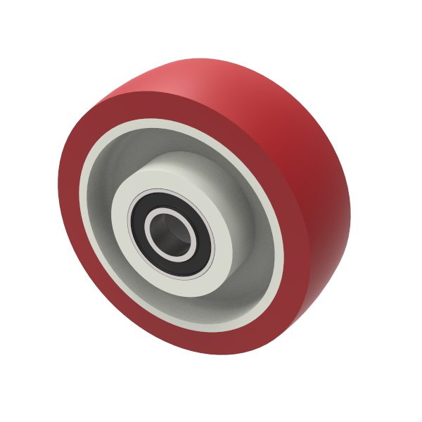 Polyurethane Nylon 125mm Ball Bearing Wheel 300kg Load