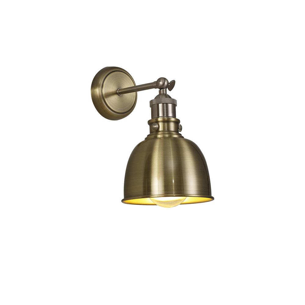 Luxuria Solstice Adjustable Wall Light E27 Satin Nickel / Antique Brass / Gold