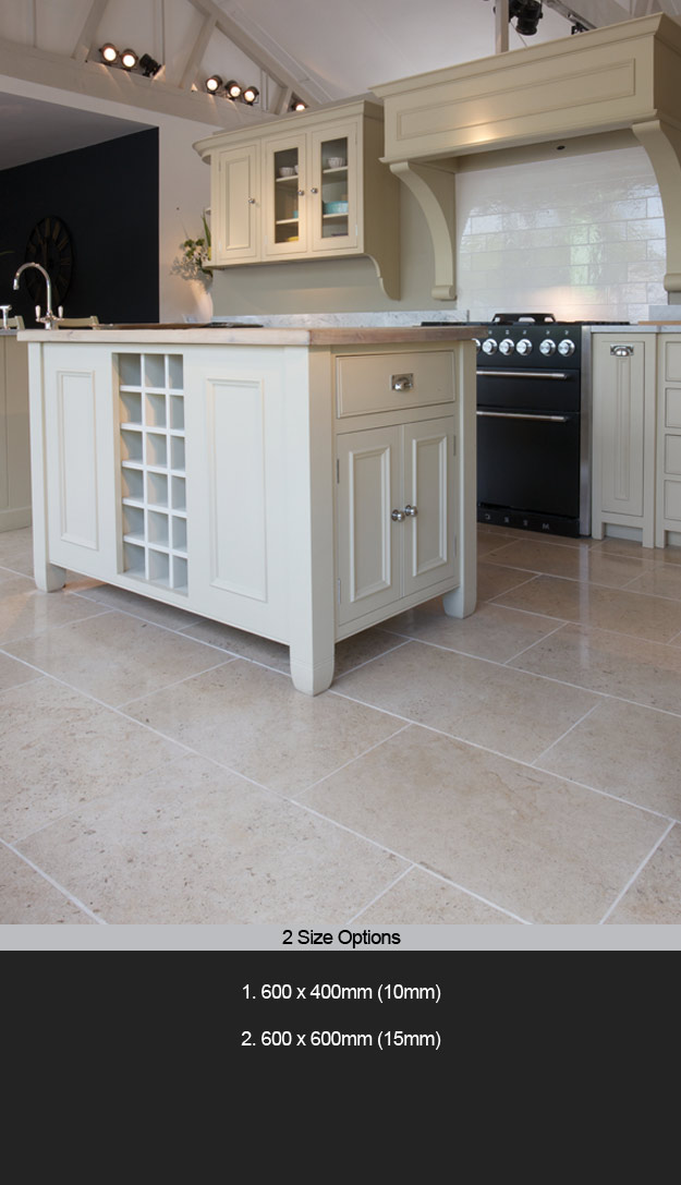 Cazuabon Creamy Beige Limestone Flooring (95U)