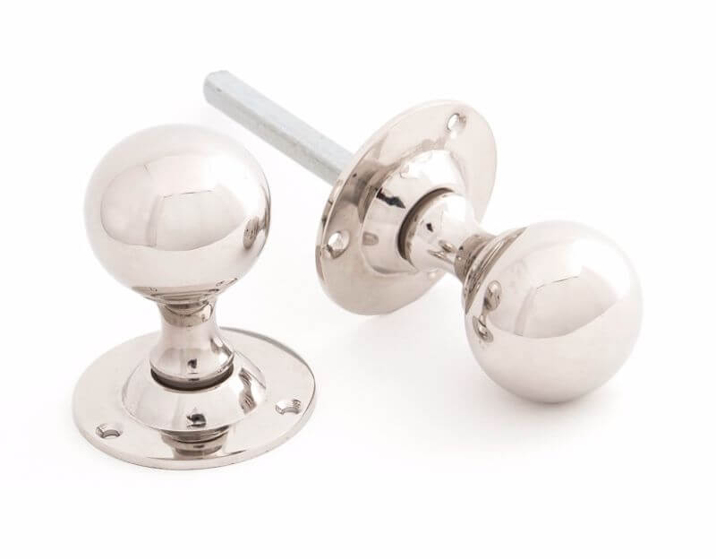 Anvil 83632 Pol. Nickel Ball Mortice Knob Set