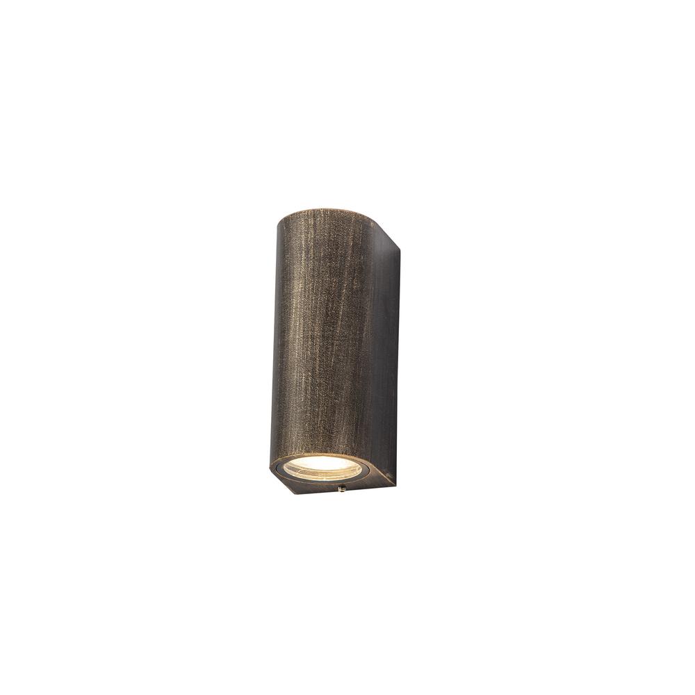 Luxuria Horta Curved Wall Light 2xGU10 IP54 Gold/Black