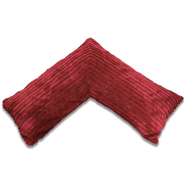 Red Chunky Cord V pillow support/pregnancy cushion. Chunky cord removable cover