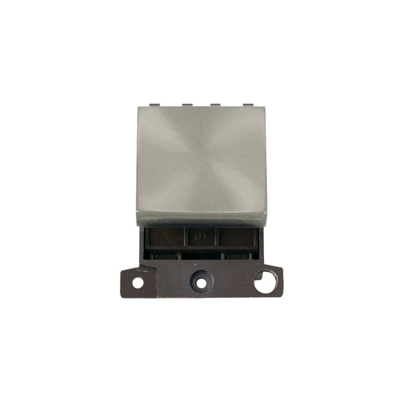 Click MiniGrid Ingot 32A DP Switch Module Satin Chrome