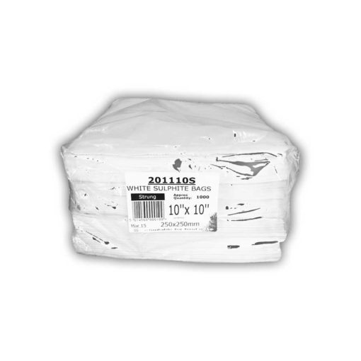 White Sulphite Bags 10 Inch - MGW10 cased 1000