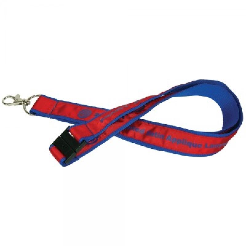 25mm Woven Applique Lanyard