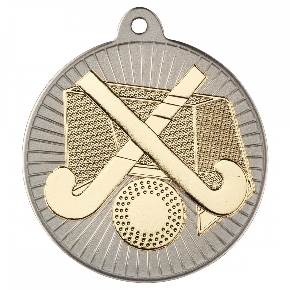 2 Tone Hockey Gold Medals - 50mm