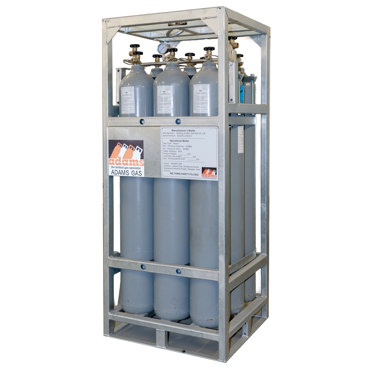Pure Argon Rent-Free Manifold Pack – 9 Cylinders