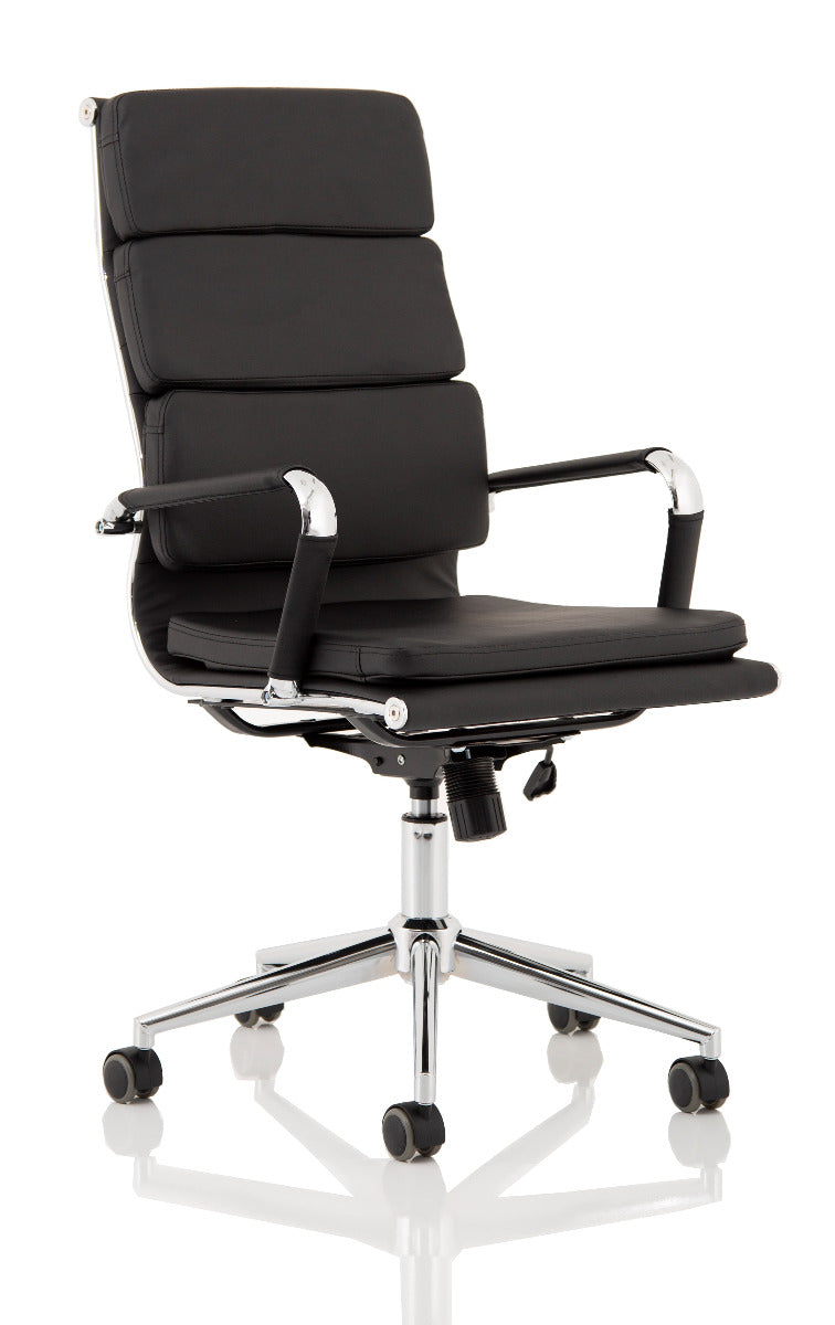 Providers Of Hawkes Black Faux Leather Chrome Office Chair North Yorkshire