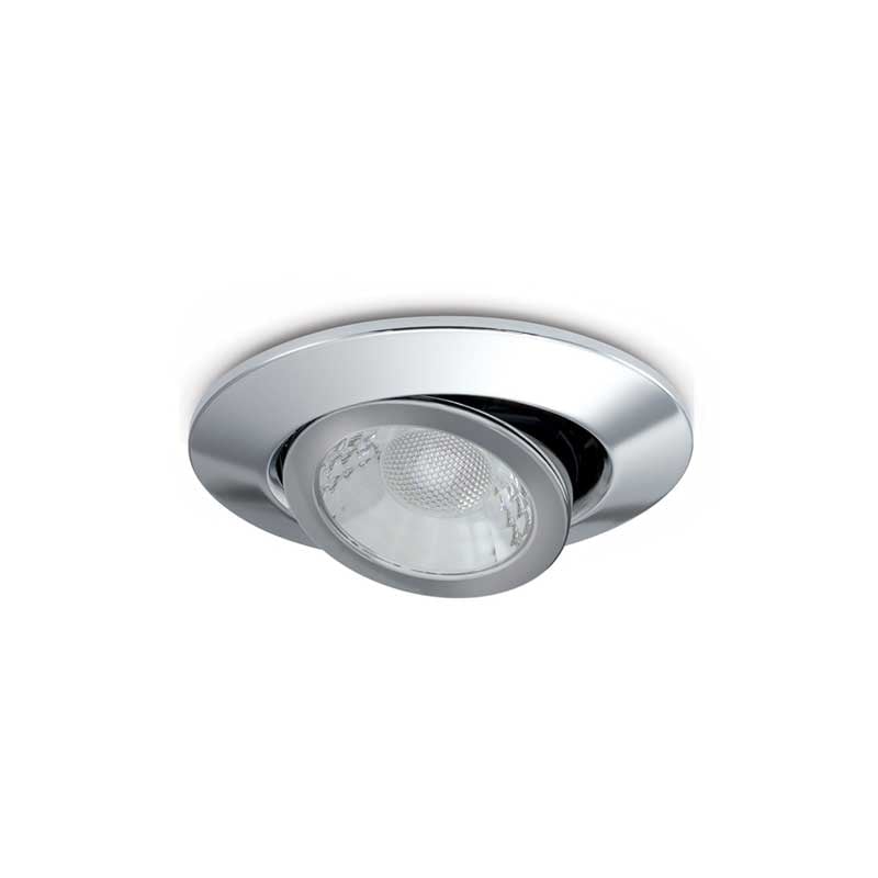 JCC V50 Adjustable LED Downlight Chrome CCT Switchable