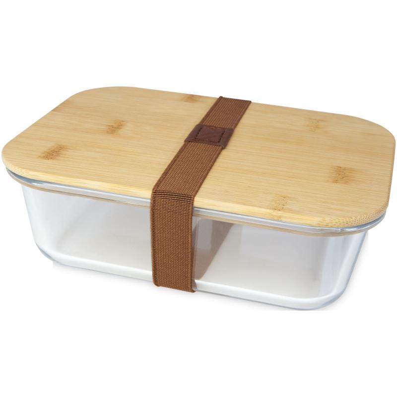 Roby glass lunch box with bamboo lid