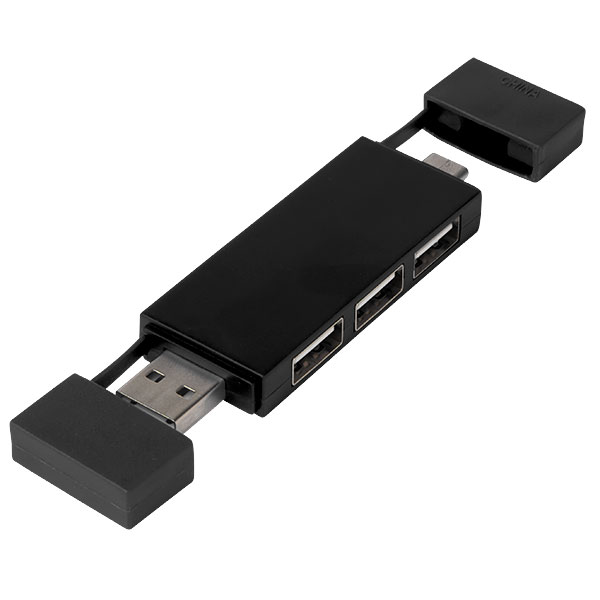 Mulan Dual 3 Port USB Hub - Spot Colour