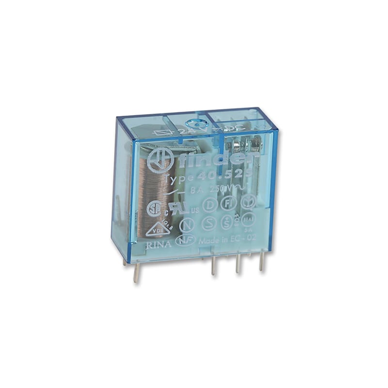 Finder 40 Series DPDT General Purpose 8A Power Relay 24V DC